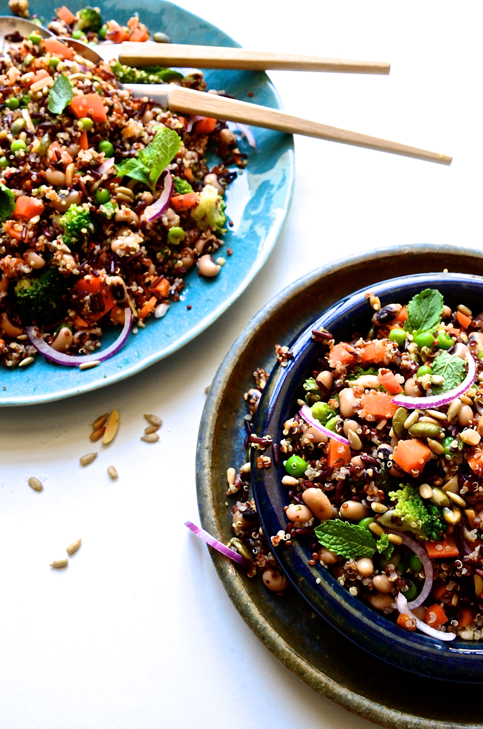 Quinoa and black bean salad