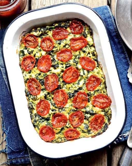 Zucchini ricotta slice