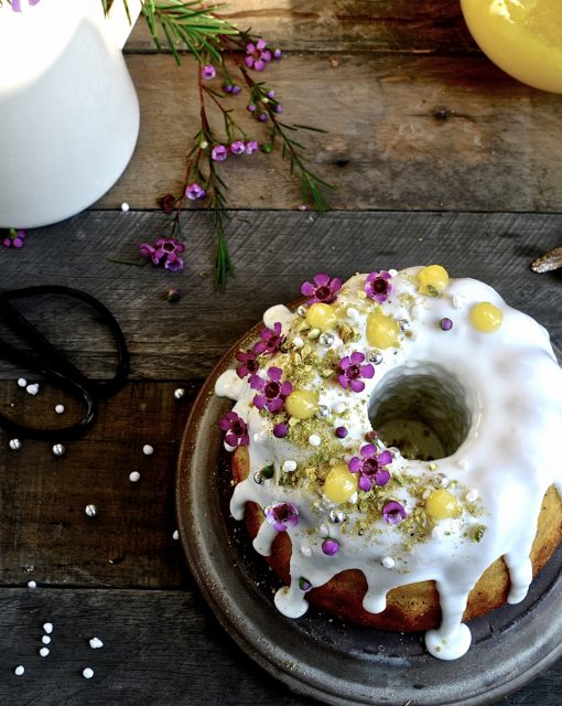 Lemon curd poppy seed Bundt