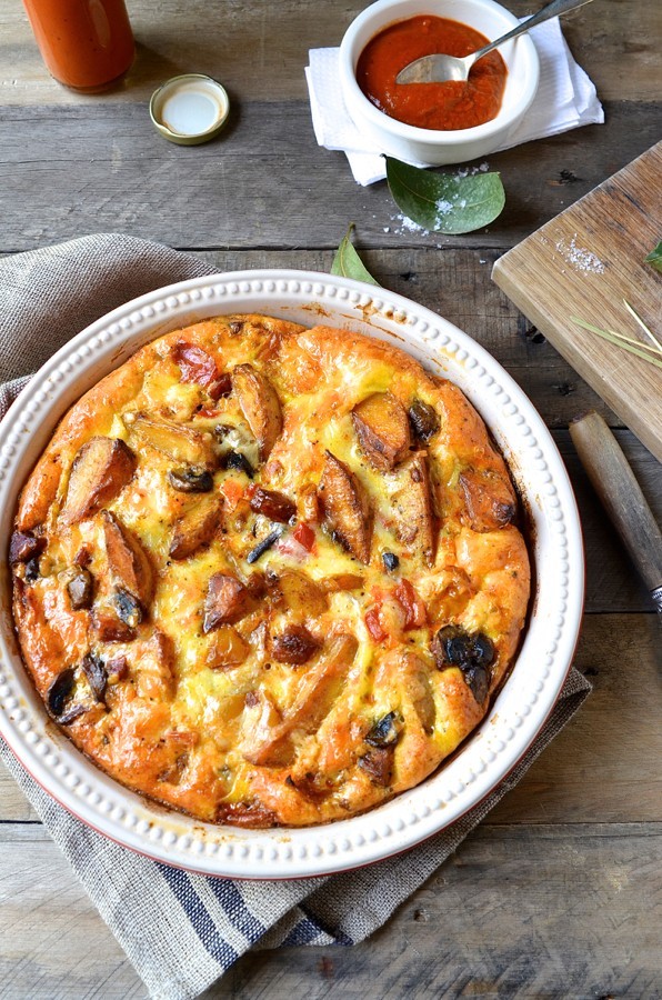 Chorizo and potato frittata