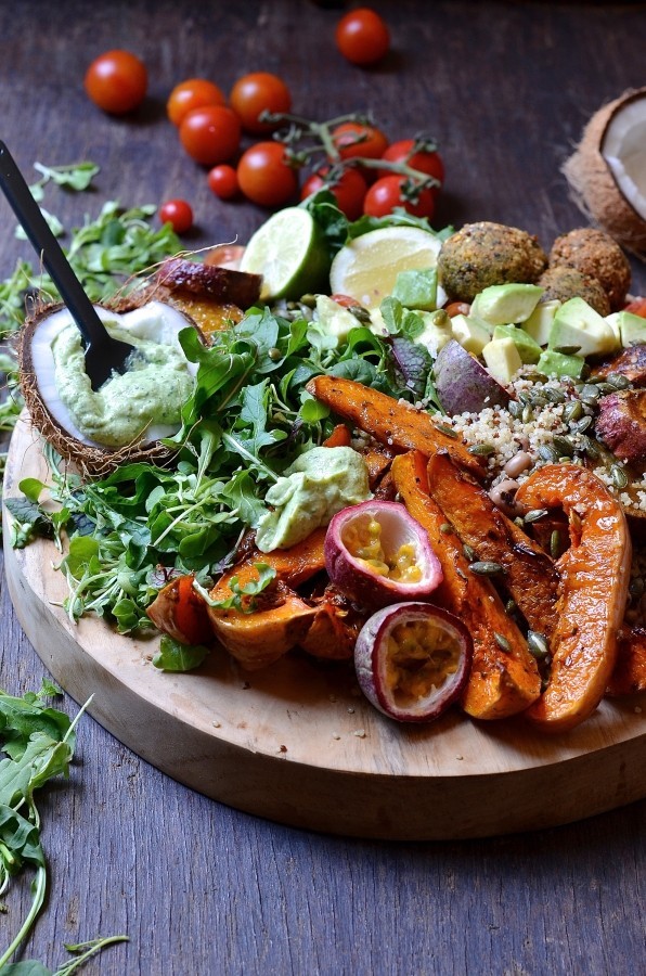 The Ultimate Buddha Bowl harvest board