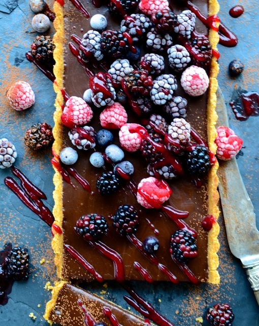 No bake salted chocolate tart