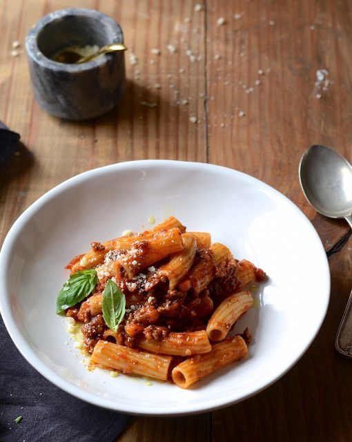 Red wine ragu rigatoni