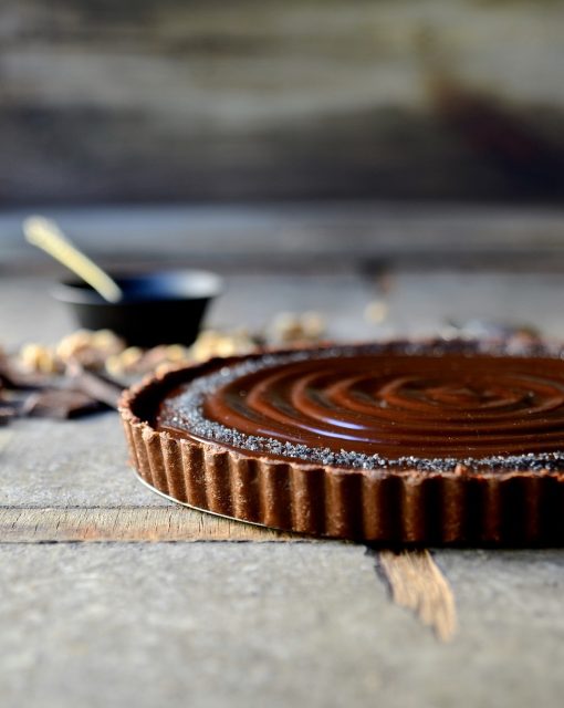 No bake chocolate walnut tart