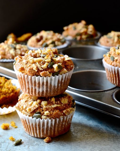 Cinnamon spiced pumpkin muffins