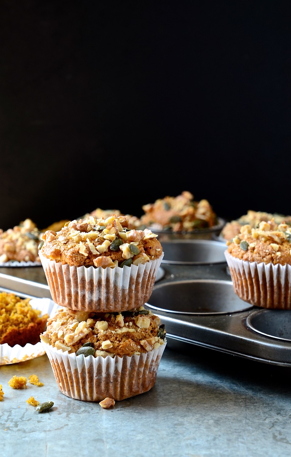 Cinnamon spiced pumpkin muffins