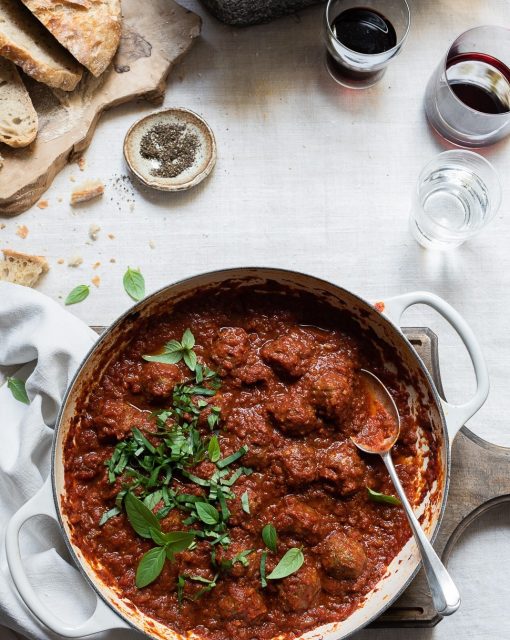 Parmesan Meatballs with Sundried tomato sauce