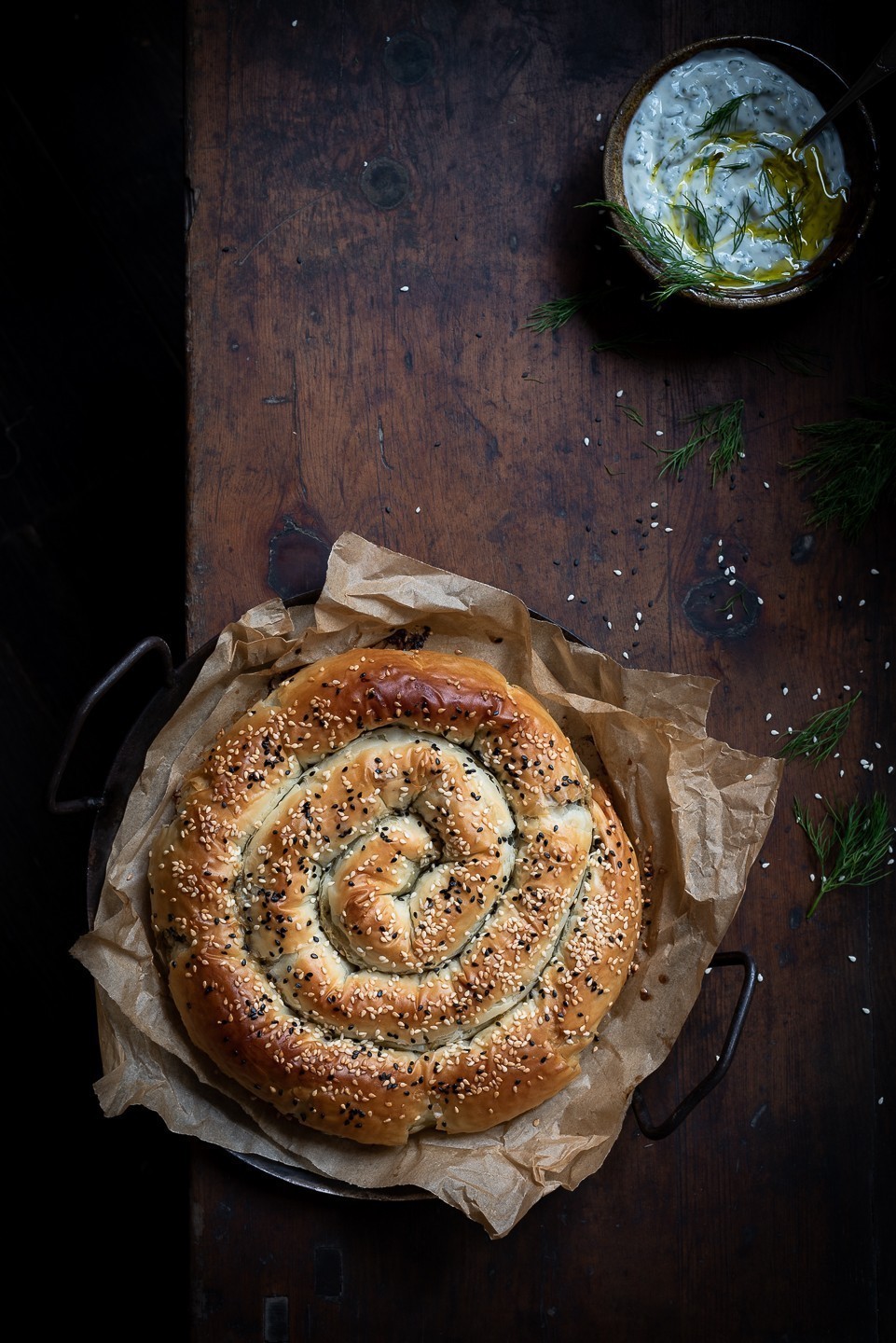 Spinach and leek spanakopita