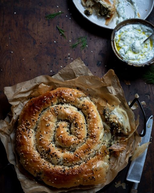 Spinach and leek spanakopita