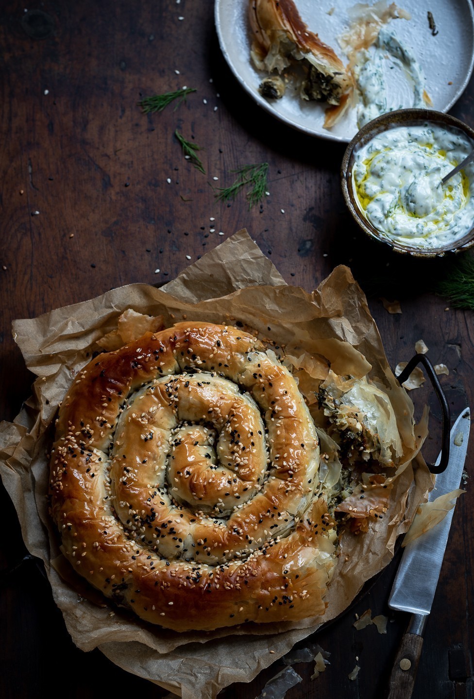 Spinach and leek spanakopita