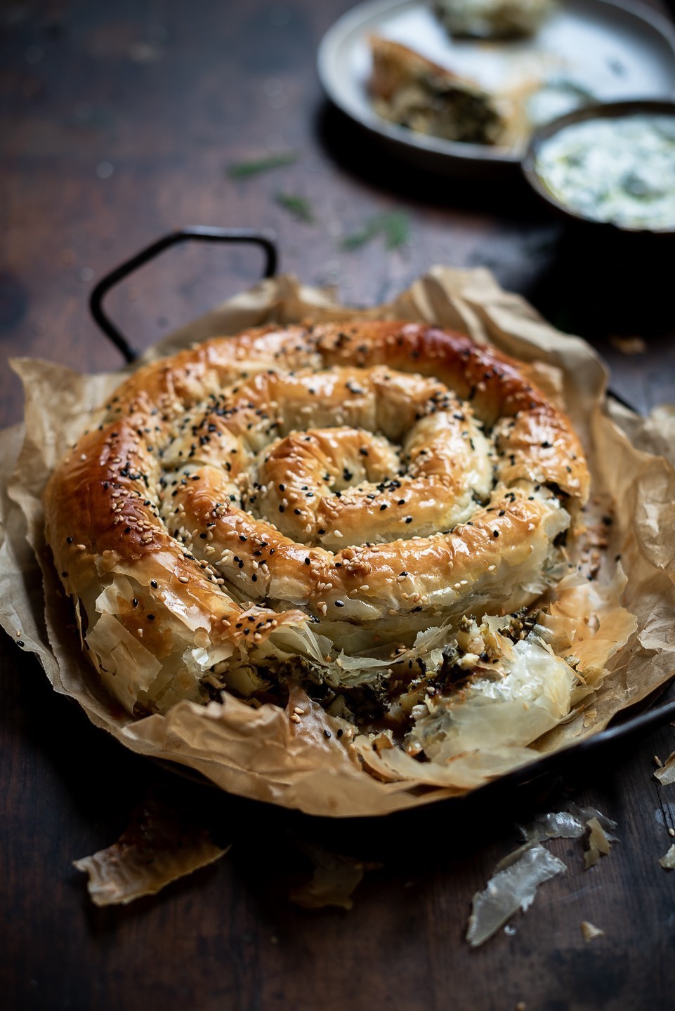 Spinach and leek spanakopita