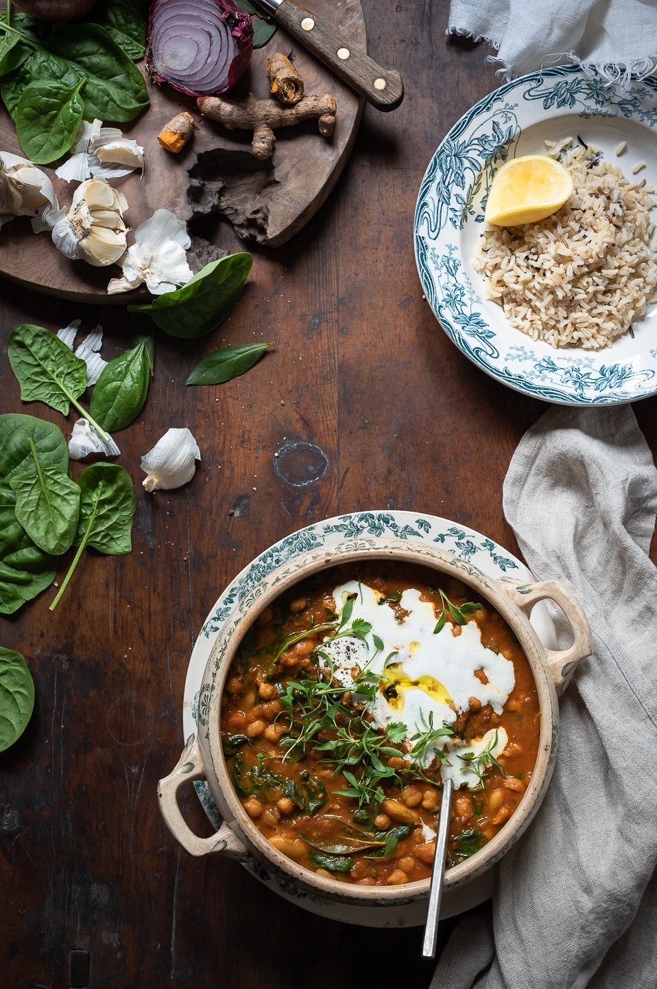 Ginger and turmeric chickpea stew