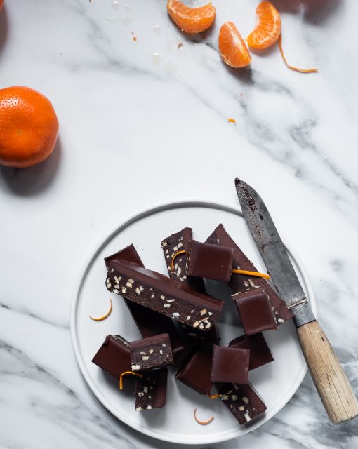 Mandarin vegan fudge bars