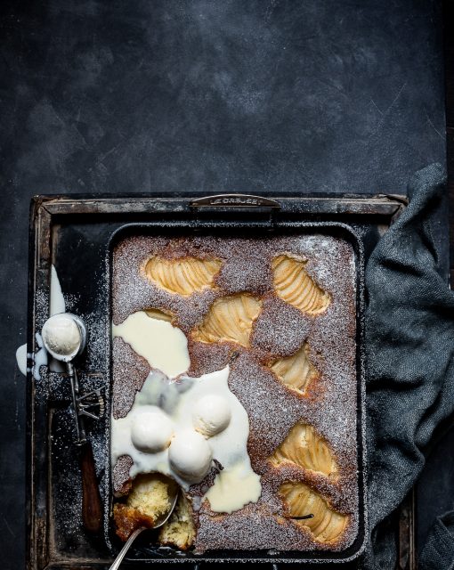 Pear and Treacle Sponge pudding