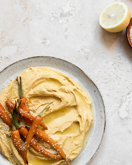 Smooth Roasted carrot hummus