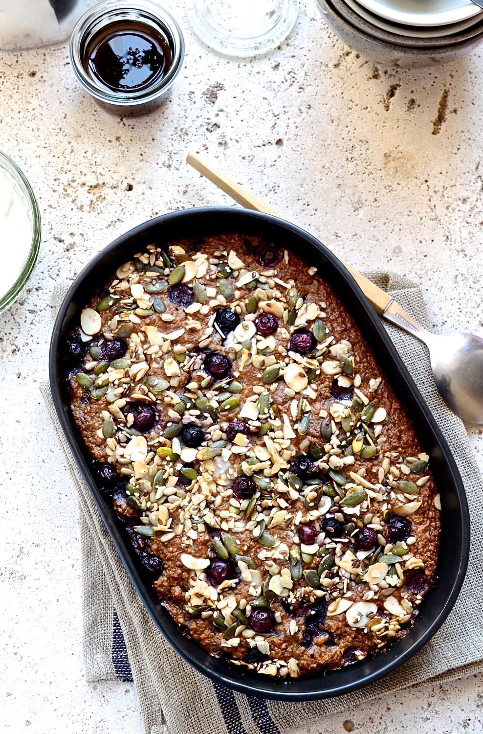 Baked blueberry oatmeal