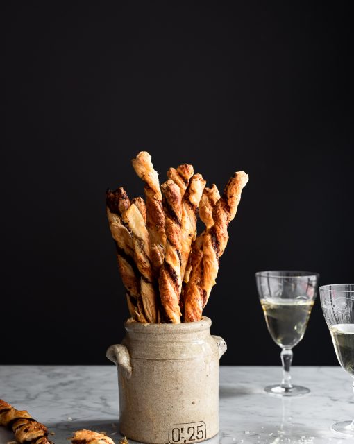 Harissa Tapenade Cheese Straws