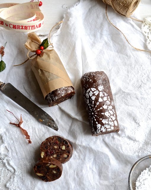 Rum and Raisin Chocolate Salami