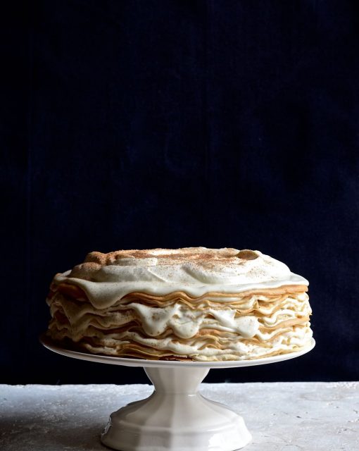 Milk tart pancake mille feuille