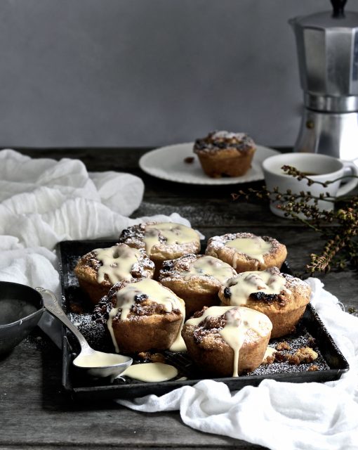 Hot cross bun scroll scones