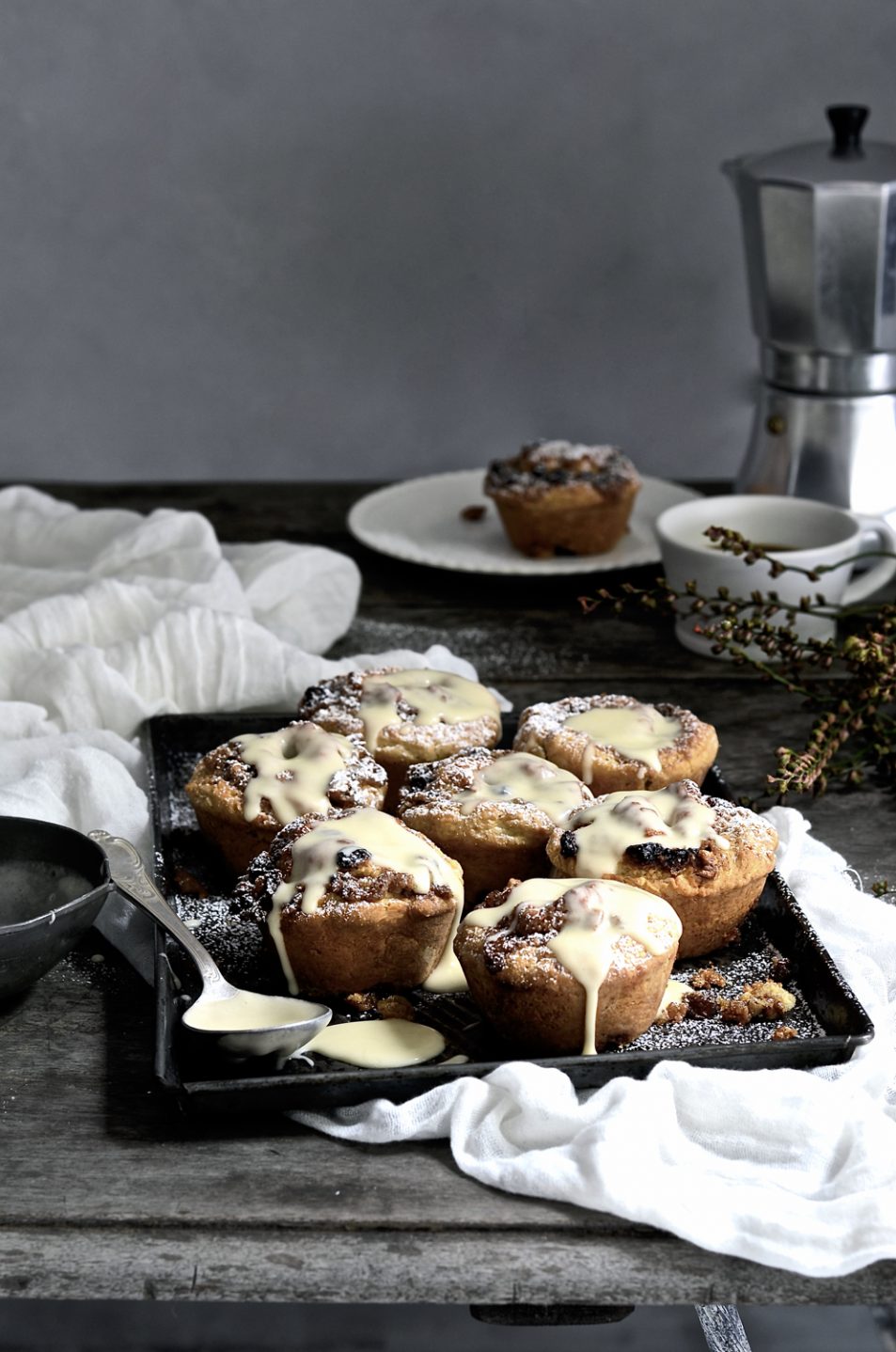 Hot cross bun scroll scones