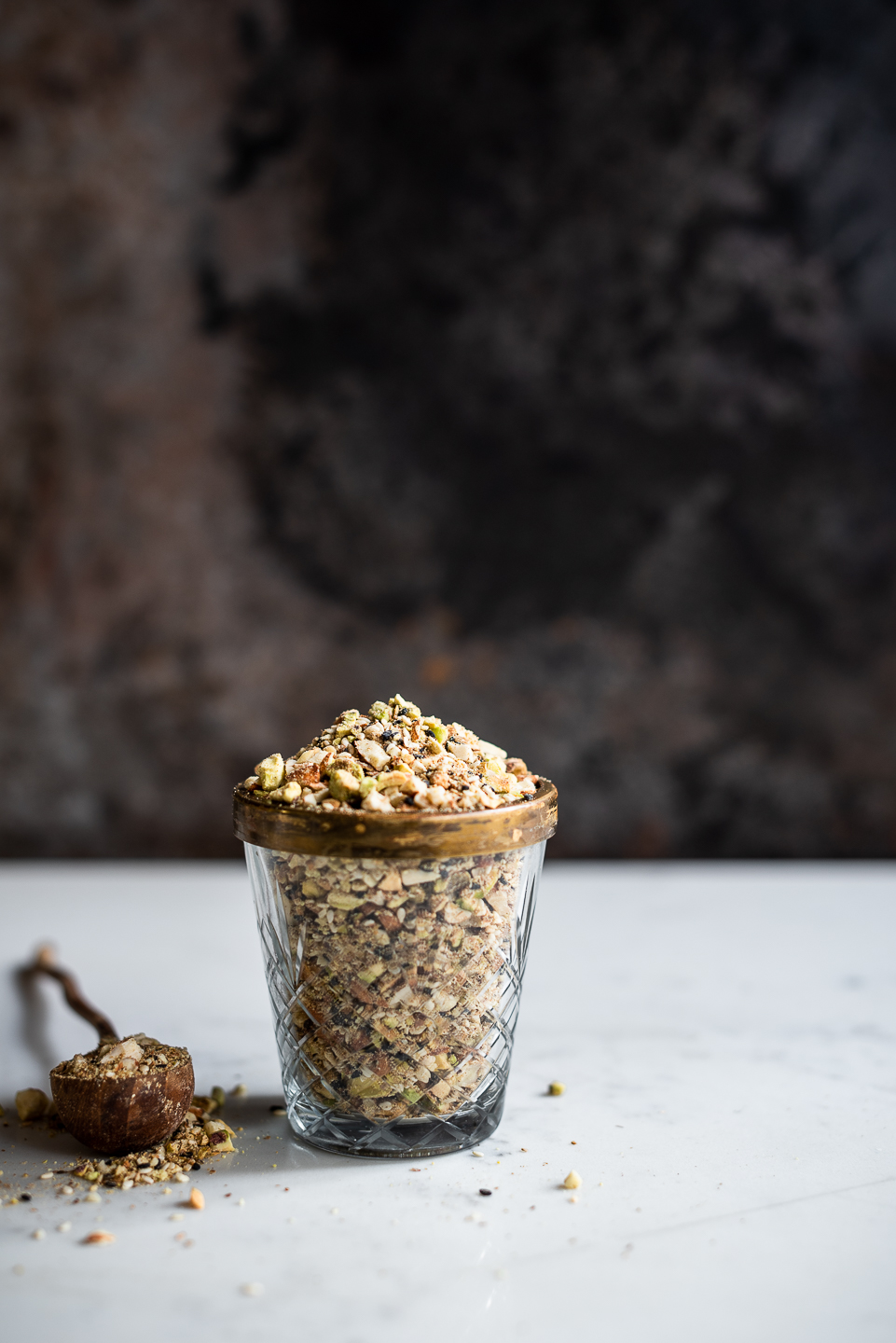 Pistachio and black sesame Dukkah