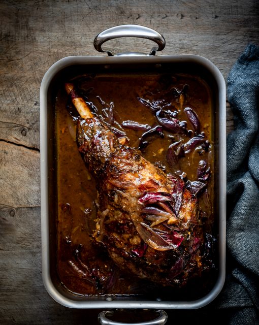 Roast Leg of Lamb with Brown Butter Truffle Honey