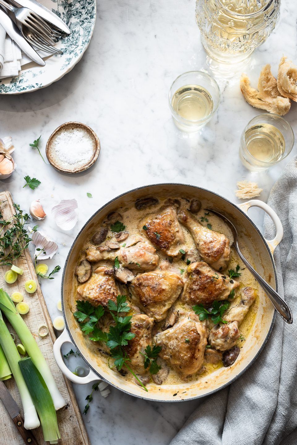 Chicken and leek casserole