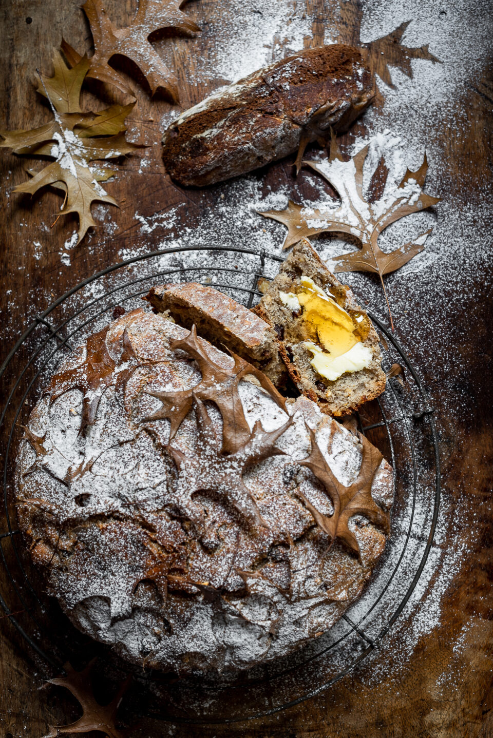 No Knead Hot Cross Bun Bread